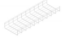 4GVX9 Wire Mesh Cable Tray, 12x4In, 10 Ft