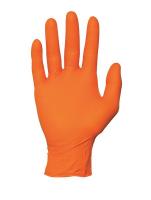 4GXL8 Disposable Gloves, Nitrile, S, Orange, PK100