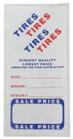 4GYW6 Adhesive Tire Lbl, Roll, PaperPK 500