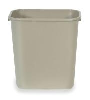 4HC00 Wastebasket, Medium, Beige, 7 gal.