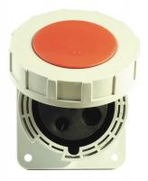 4HD17 Pin And Sleeve Receptacle, 60A, Red