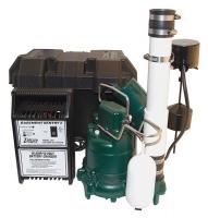 4HEX5 Sump Pump w/Battery Back Up System, 1/3HP