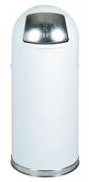 4HGR2 Waste Receptacle, Cylinder, White, 15G