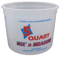 4HGR9 Paint Mix And Measure Cont., 5 qt, Plastic