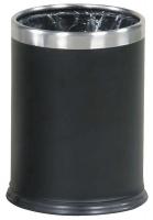 4HGV2 Wastebasket, Open Top, Black, 3 1/2G