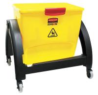 4HGW6 Mop Bucket, 35 Qt., Yellow, Polypropylene