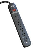 4HHG7 Surge, 6 outlet, 6 Ft Cord, LED, Black