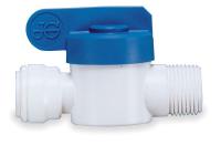 4HN34 Shut Off Valve, 3/8 In, Polypropylene, PK 5