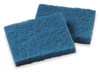 4HN85 Scouring Pad, Blue, 4In L, 5-1/4In W, PK40