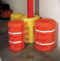 8CME4 Column Protector, Round, Yellow, 42 In