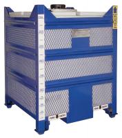 4HPJ3 IBC Tank, 45x45x68 In, 450 gal., Blue