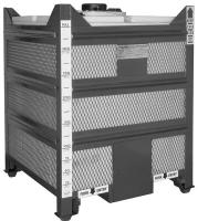 4HPJ1 IBC Tank, 45x45x56 In, 350 Gal, Gray