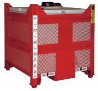 4HPJ4 IBC Tank, 45x45x68 In, 450 gal., Red