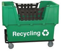 4HTG1 Material Handling Cart, Green, Recycling