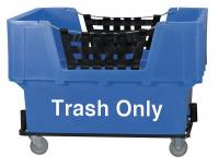 4HTH1 Material Handling Cart, Blue, Trash Only