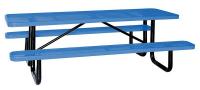 4HUR7 Picnic Table, Rectangular, Blue