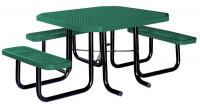 4HUV8 Picnic Table, Expanded, Octagonal, Green