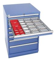 8VLK9 Modular Drawer Cabinet, 6 Drawer, Gray