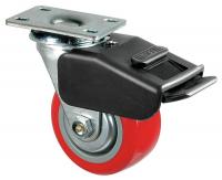 4HXJ7 Swvl Plt Cstr w/Totl-Lok, 650 lb, 5 In Dia