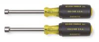 4JA37 Nut Driver Set, Hollow, Magnetic, 3 In, 2 Pc