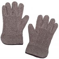 4JC94 Heat Resistant Gloves, Brown/White, XL, PR