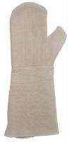 4JD74 Heat Resist Mittens, Wht, L, Terry Cloth, PR