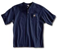 4JFH3 Short Sleeve Henley, Navy, 2XL