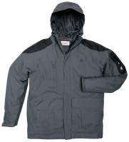 4JNY8 Rain Jacket with Hood, Charcoal, L