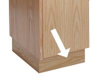 4JWX7 Locker Pedestal Base, Wood, W 12, D 18, H 4