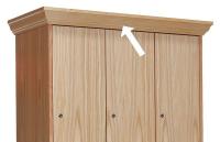 4JWY6 Locker Crown Molding, Wood, W 36 In, H 3 In