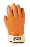 4JY10 Cold Protection Gloves, PVC, L, Tan, PR