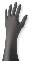 4JY27 Disposable Gloves, Nitrile, M, Black, PK50