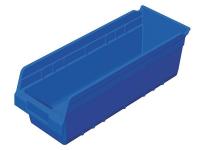 4KEV9 Shelf Bin, W 6 5/8, H 6, D 17 7/8, Blue