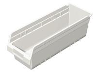 4KEW2 Shelf Bin, W 6 5/8, H 6, D 17 7/8, White