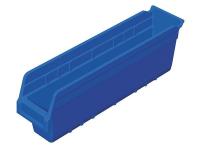 4KEW5 Shelf Bin, W 4 1/8, H 6, D 17 7/8, Blue