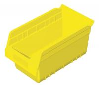 4KEW9 Shelf Bin, W 6 5/8, H 6, D 11 5/8, Yellow