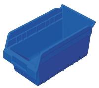 4KEX1 Shelf Bin, W 6 5/8, H 6, D 11 5/8, Blue