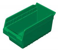 4KEX2 Shelf Bin, W 6 5/8, H 6, D 11 5/8, Green