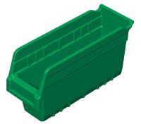 4KEX7 Shelf Bin, W 4 1/8, H 6, D 11 5/8, Green