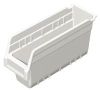 4KEX8 Shelf Bin, W 4 1/8, H 6, D 11 5/8, White