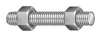 4KFW8 Threaded Stud, B7, 5/8-11x4 1/2, Pk 4