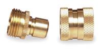 4KG97 Quick Connector Set, M/F, GHT, Brass