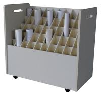 4KH34 Mobile Roll File, 50 Compartments