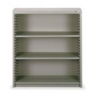 4KJ20 Bookcase, Steel, 3 Shelves, Black