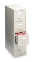 4KJ43 Vertical File, 52Hx15Wx26 9/16D, Putty
