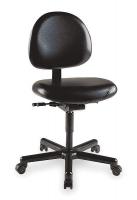 4YCW8 Chair, Intensive-Use, Med Back, Black, Vinyl