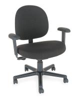 4YCV3 Chair, Cleanroom, 42H, Black, Seat 23W, Vinyl