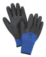 4KMZ5 Coated Gloves, L, Black/Blue, PR