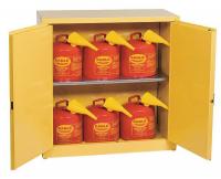 4KPW7 Flammable Safety Cabinet, 30 Gal., Yellow