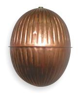4KU66 Float Ball, Round, Copper, 4 In